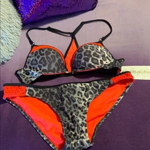 Tin Bikini two piece swimsuit leopard print